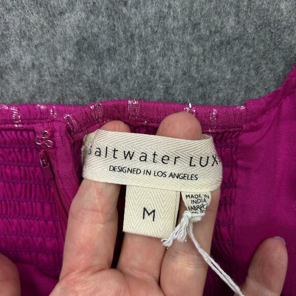 Saltwater Luxe Sleeveless Lana Mini Tank Dress Women's Size Medium Berry NWT - Picture 5 of 12